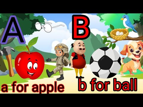 Learn Alphabets A to Z labcd with Live Example | A for Apple | Alphabets With Words | English