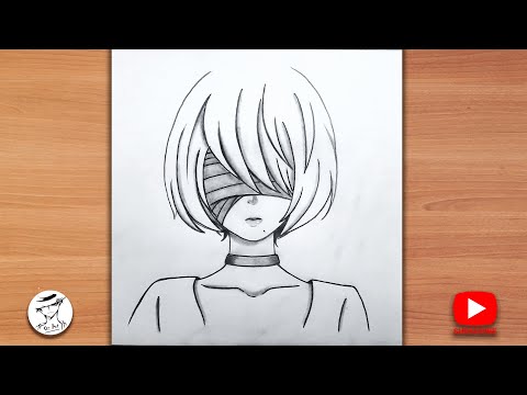 How to draw anime girl easy | Anime drawing step by step | Easy drawing ideas for beginners