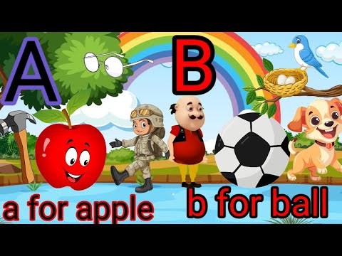 Learn Alphabets A to Z labcd with Live Example | A for Apple | Alphabets With Words | English