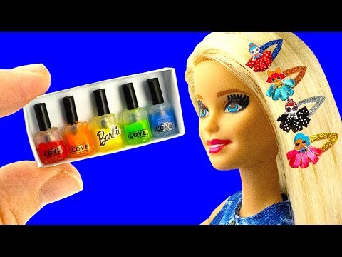 10 DIY Barbie doll Hacks: Barbie hair clips, Nail polish set, Baby bike seat, and more