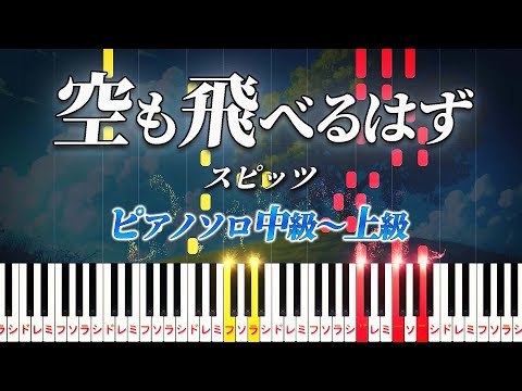 【楽譜あり】空も飛べるはず/スピッツ（ピアノソロ中級～上級）ドラマ『白線流し』主題歌【ピアノアレンジ楽譜】