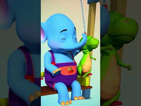 Swing, swing, swing with the little elephant, Johny, and Zigaloo 😁 #LooLooKids #Short