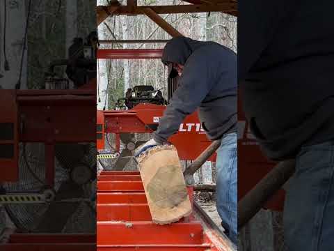 #shortvideo Turning A Poplar Log Blown Down by Hurricane Helene 90 Degrees #woodworking