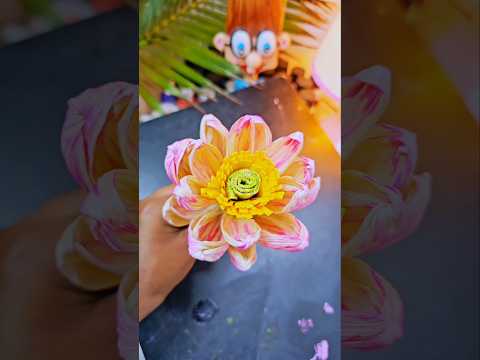 DIY Lotus 🪷 flower | sweet corn 🌽 Re-use idea 💡 #shorts #youtubeshorts #tamil #trending #viralvideo