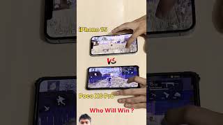 iPhone vs Poco X6 Pro #pocox3profftest #smartphone #freefire #trending#shortsfeed #viralvideo#pocox