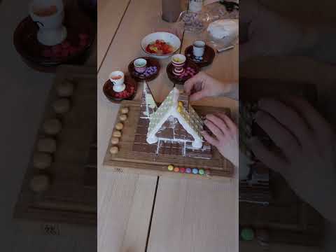 Making a chocolate house for christmas                                #christmasdiy #cozywinterdays