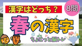 【高齢者施設向け・脳トレ・クイズ】春の漢字はどっちでしょうか？？🌼皆さんで挑戦して下さい！！！