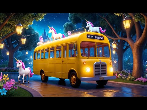 The Unicorns on the Bus Rhyme Song | Popular Nursery Rhyme | Educational Kids Songs