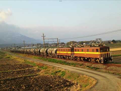 懐かし写真動画 2019年1月5日(金)撮影 三岐鉄道三岐線 丹生川ー三里間にて 専用 3718レ ED45 8＋ED45 9＋タキ1900 16両 セメントタキ