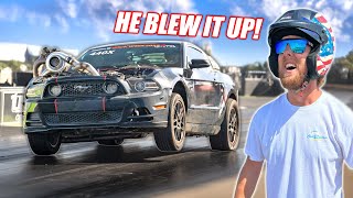 CHEAP RACECAR BATTLE Final Day - Tye's Mustang Attempts 9's, Heads Up Shootout Winner Takes ALL!