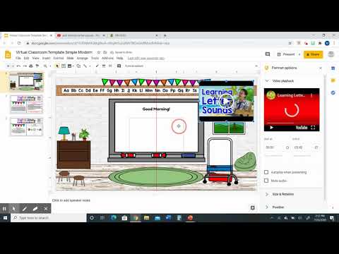 Virtual Classroom Google Slides Tutorial (Adding Text Boxes, Videos, Clipart, Links)