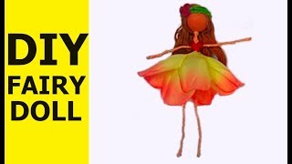 DIY Fairy Doll Making/ Fabulous Flower Fairy  Doll Making Tutorial By  Aloha Craft