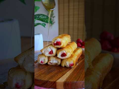 Refined Sugar-Free Strawberry Cream Cheese French Toast Rolls #shorts