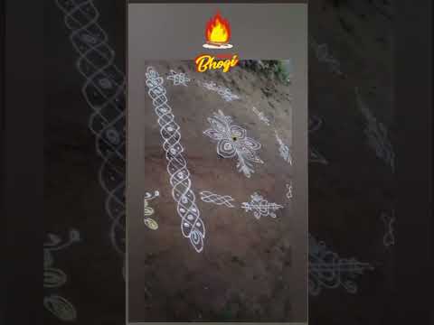 Happy Bhogi #muggulu #sankrantirangoli #bhogipongal #ytshorts #viralreels