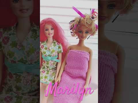 Marilyn Dress and Style #barbie #barbiedoll #doll #dollfashions #dollsewing #pink #marilyn #diamonds