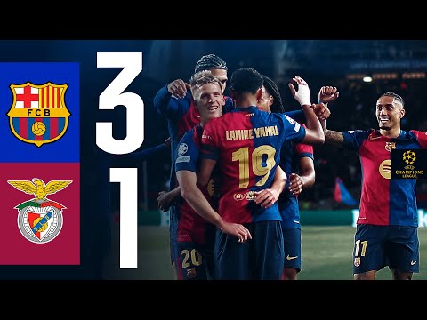 HIGHLIGHTS | FC BARCELONA 3 vs 1 SL BENFICA | UEFA CHAMPIONS LEAGUE 24/25 ⚽