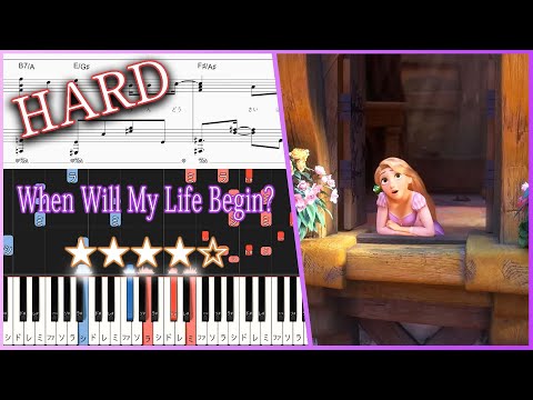 Tangled - When Will My Life Begin? - Hard Piano Tutorial + Sheets【Piano Arrangement】