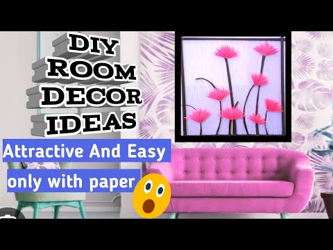 DIY room decor ideas /wall  hanging craft ideas with paper/paper craft ideas