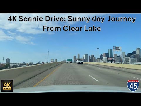 4K Scenic Drive: Sunny Day Journey from Clear Lake to Houston | Drive Time #texas #usa #houston #4k