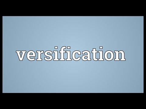 Versification Meaning