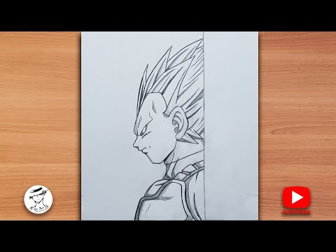 How to draw Vegeta | Vegeta drawing step by step | Easy drawing tutorial