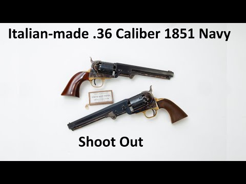 Italian made 1851 Navy revolver shoot out