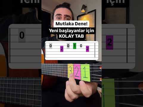 Gitara Yeni Başlayanlar için KOLAY Tab 😍