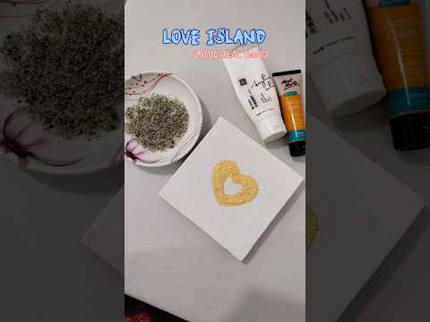 Turn Sand into Art! Love Island Heart Texture Art 🏝️#diy #ytshorts #shorts #textureart #pinterest