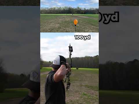 200 yard Archery with no sights #archery #longdistance #trickshot #sports