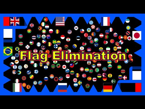 Flag Elimination ~200 countries marble race #48~ in Algodoo | Marble Factory