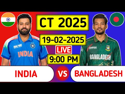 India Vs Bangladesh Champions Trophy Live Score