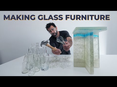 Making Furniture out of BROKEN GLASS