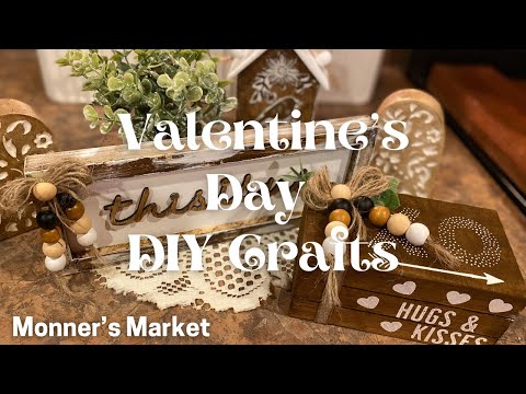 Valentine’s Day Crafts Rustic Farmhouse Decor #valentines #diy #farmhouse #dollartree #xoxo