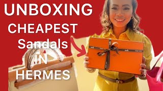 I bought the CHEAPEST shoe/sandal in hermes unboxing and story time