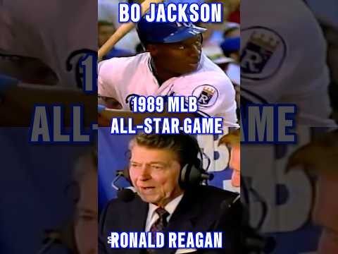 Bo Jackson Homers With President Reagan in Booth - 1989 MLB All-Star Game #baseball