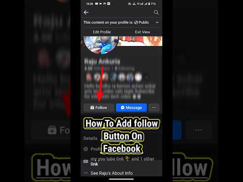 How To Add follow Button On Facebook | Facebook Followers Settings #shorts