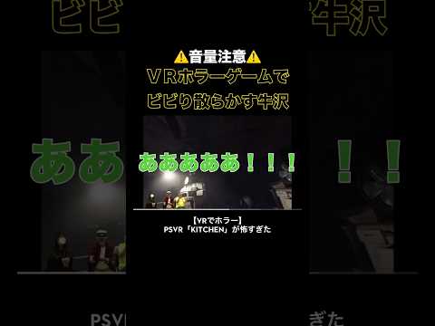 【音量注意】VRホラーゲームでビビり散らかす牛沢 #牛沢 #実写 #ゲーム実況 #shorts