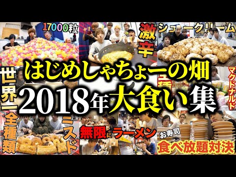 【総集編】無限に食べ続ける2018年大食い集【はじめしゃちょーの畑 切り抜き】