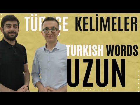 A1 - A2 Türkçe Kelimeler - Turkish Words | Word "Uzun"