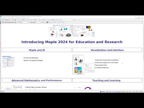 Introducing Maple 2024 for Education & Research