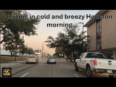 Driving in a Cold and Breezy Houston Morning | Drive Time #travel  #cold #winter #christmas #4k