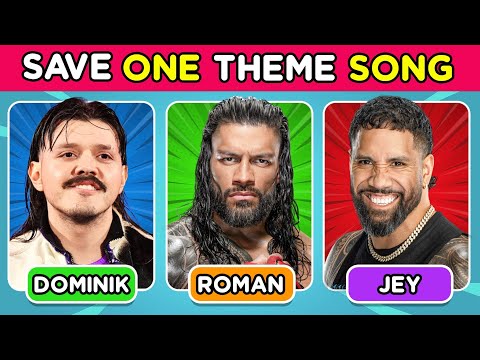 SAVE ONE, KICK OTHERS 🎵 TOP WWE Theme Song Challenge 🎧😱🔥