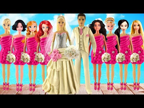 Play doh wedding dress disney princess Aurora Elsa Anna Moana Ariel Rapunzel princess play doh