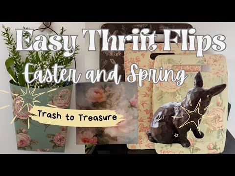 Transform JUNK into STUNNING Easter & Spring Decor-Decoupage & New Iron Orchid Design Release-6 DIYS