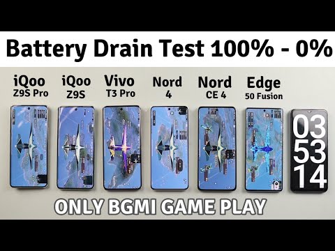 Vivo T3 Pro, iQoo Z9S, Z9S Pro, Moto Edge 50 Fusion, Oneplus Nord 4, CE 4 BGMI Battery Drain Test