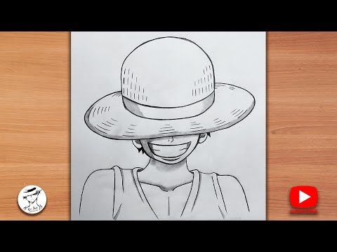 How to draw Luffy from One Piece | Anime drawing step by step for beginners | Easy drawing tutorial