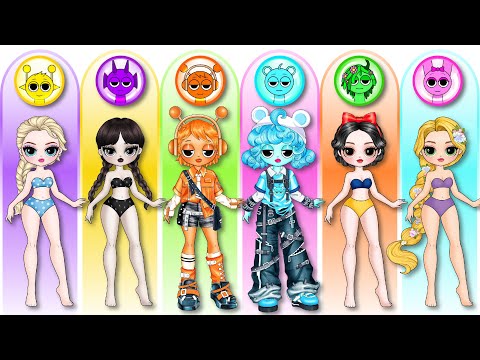 If Disney Princesses, Wednesday & Ladybug Cosplay Incredibox SPRUNKI Makeover Looks Like