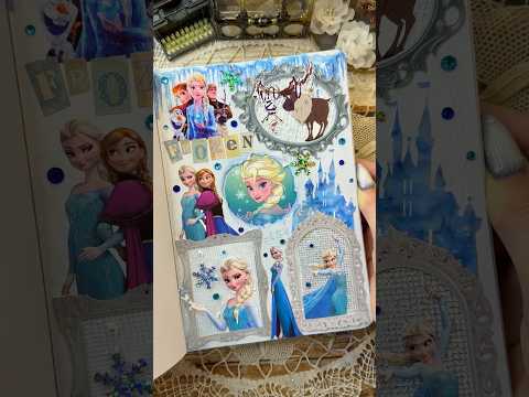 ASMR journal Elsa Frozen❄️🥶☃️🧊|#frozen #elsa #asmr #diy #fyp #viralvideo #scrabooking #journaling