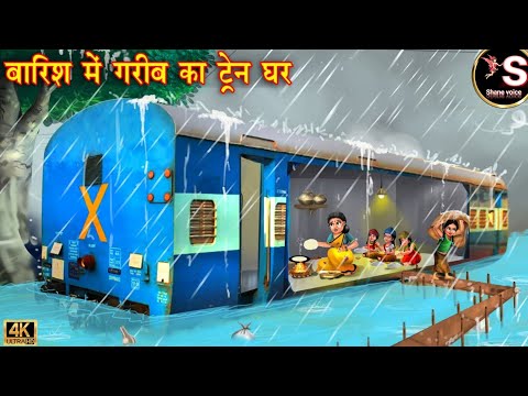 बारिश में गरीब का ट्रेन घर // Barish Mein Garib ka train Ghar  // moral story