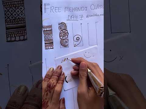 Free Mehandi Class Day 7 || Tanisha Mehandi Tutorial || #henna #art